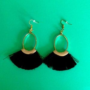 Black and gold earrings